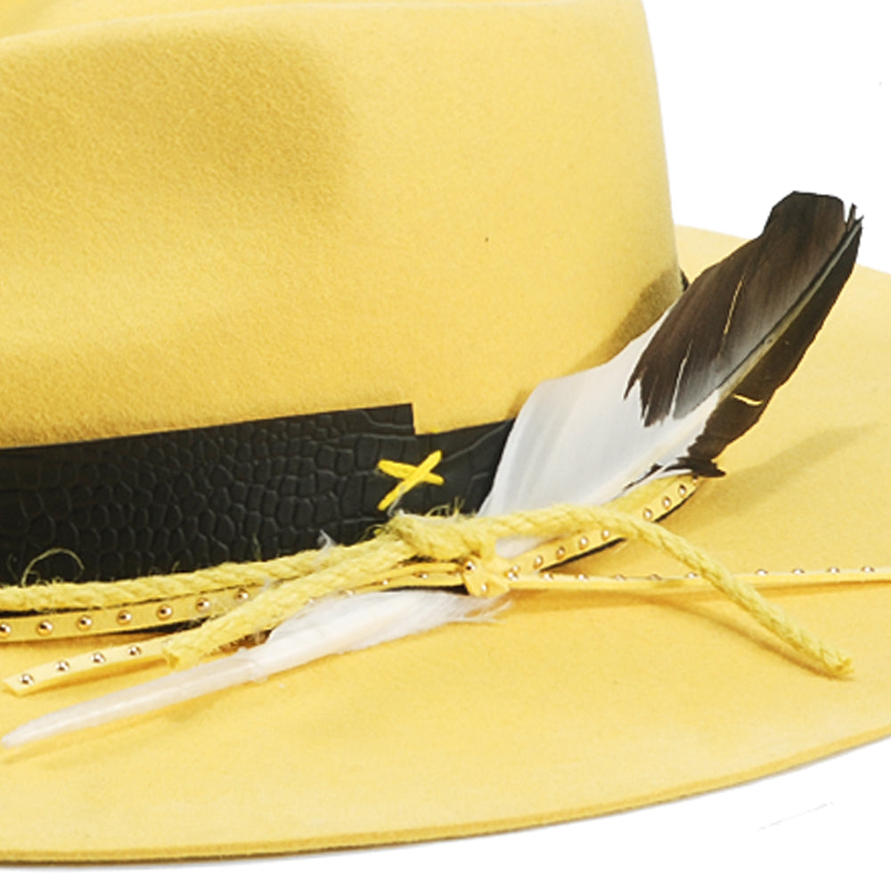 OTRHATS-Fedora-Felt-Yellow-Sunbeam-detail