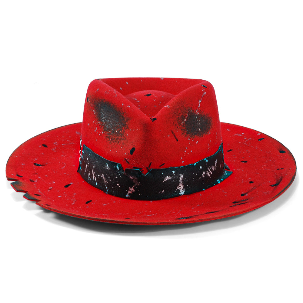 OTRHATS-Fedora-Wool-Red-Ruby-Hat-front